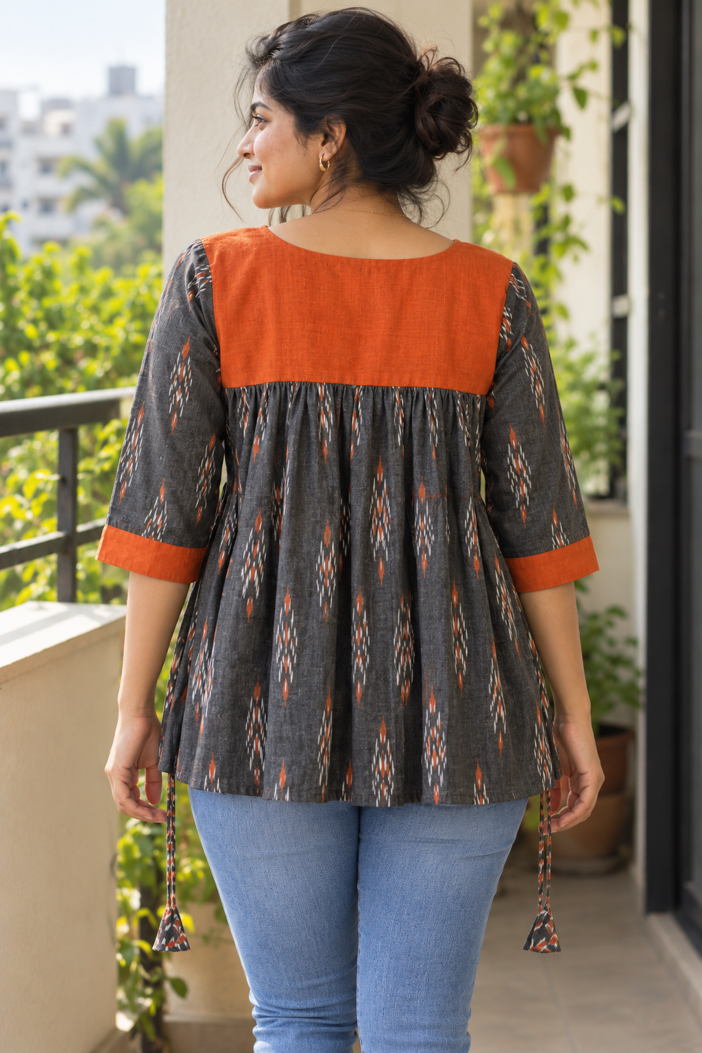 kalaabam Charcoal Ikat