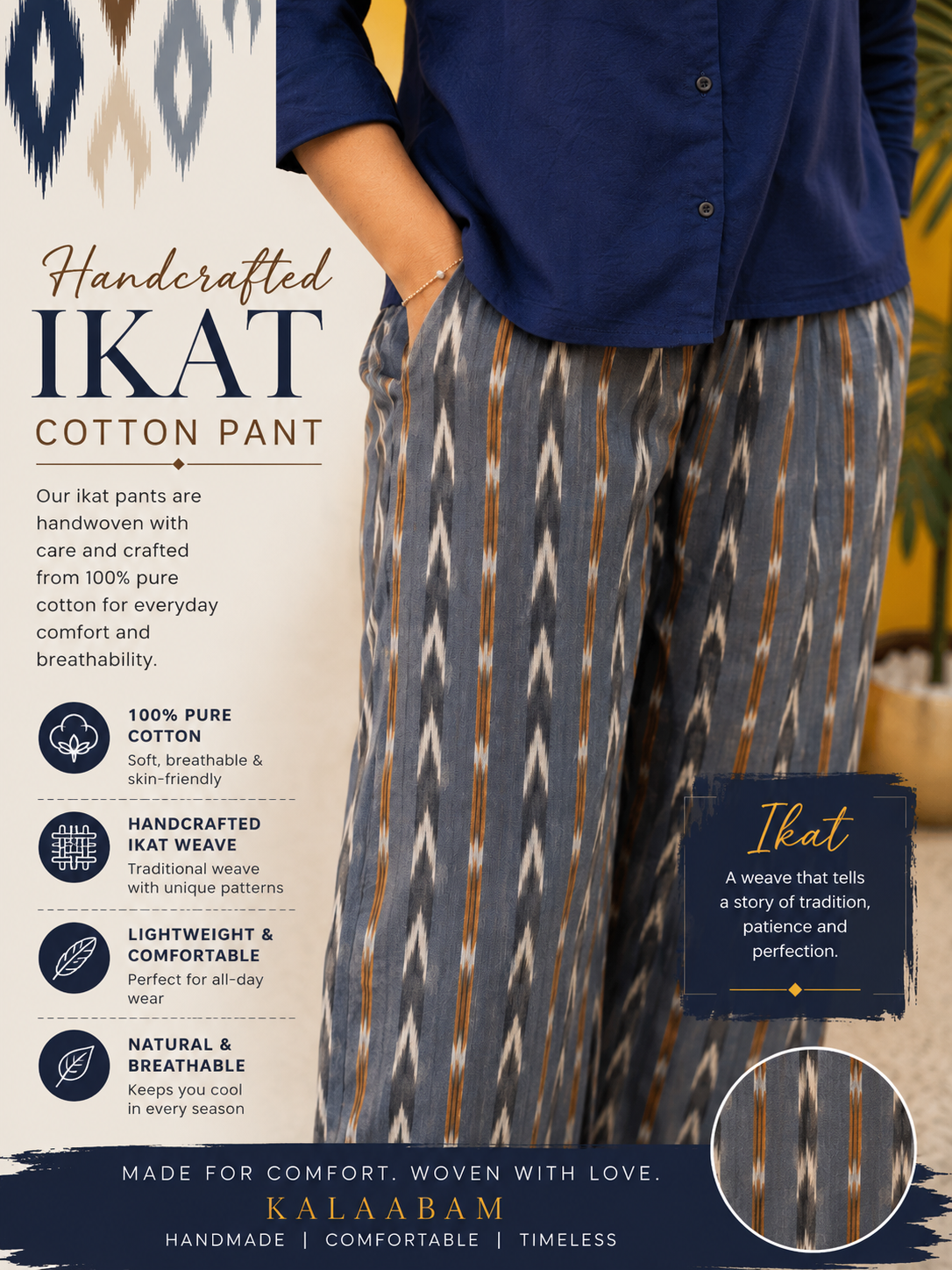 Kalaabam Cotton Ikkat Set