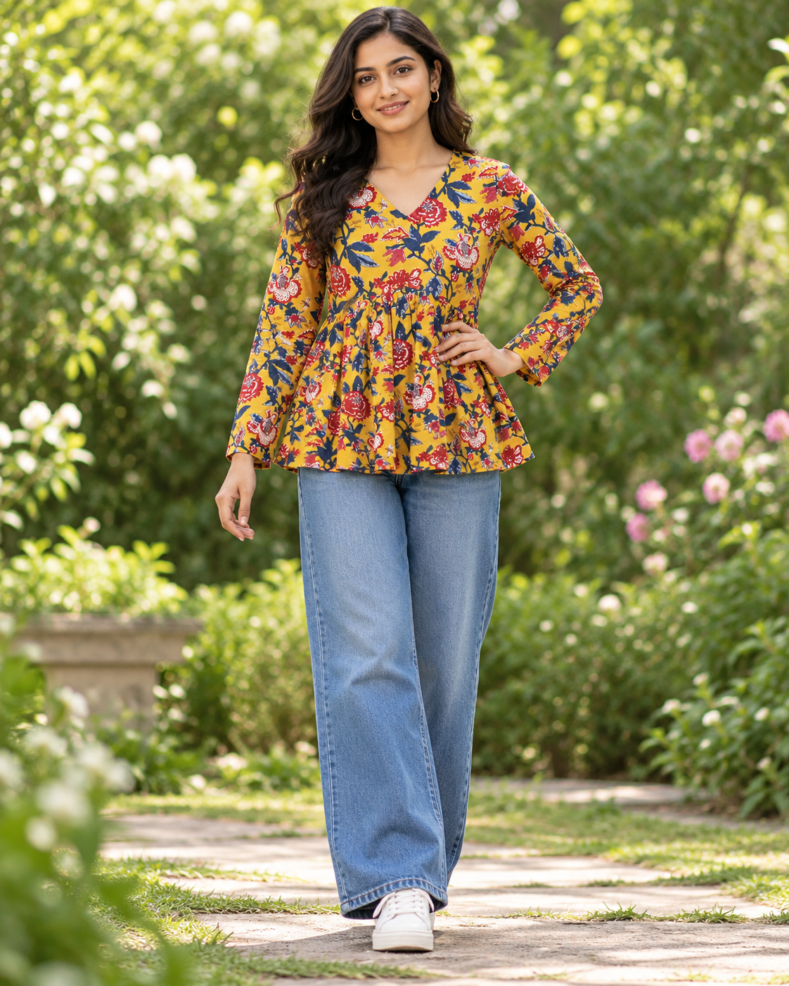Kalaabam Marigold Short Top Secondary image