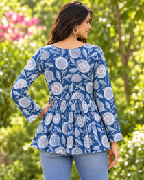 Kalaabam classic Indigo Short Top