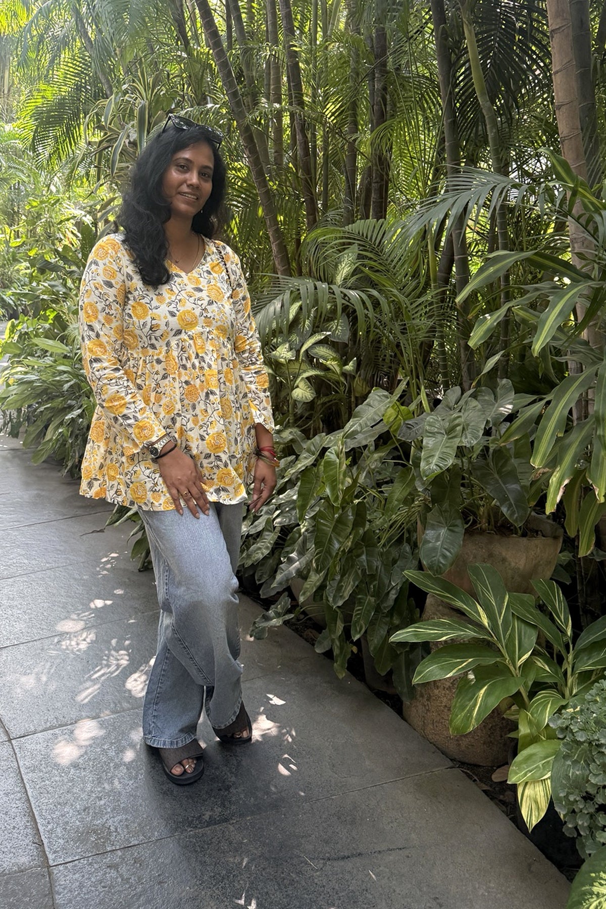 Kalaabam Marigold Bloom Peplum Top Secondary image