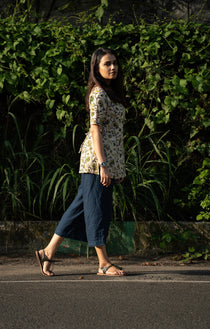 Kalaabam Floral Cotton Short Top