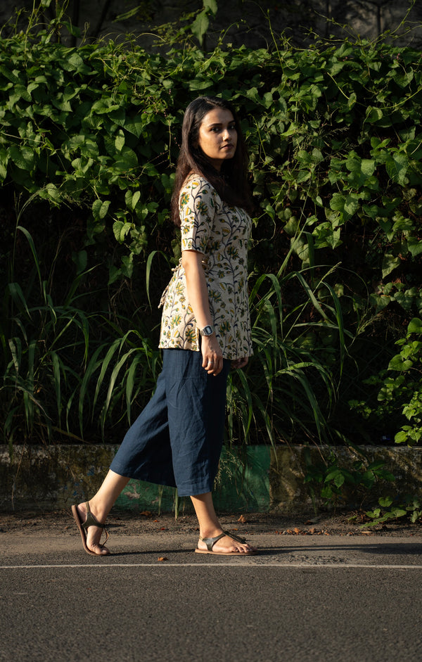 Kalaabam Floral Cotton Short Top