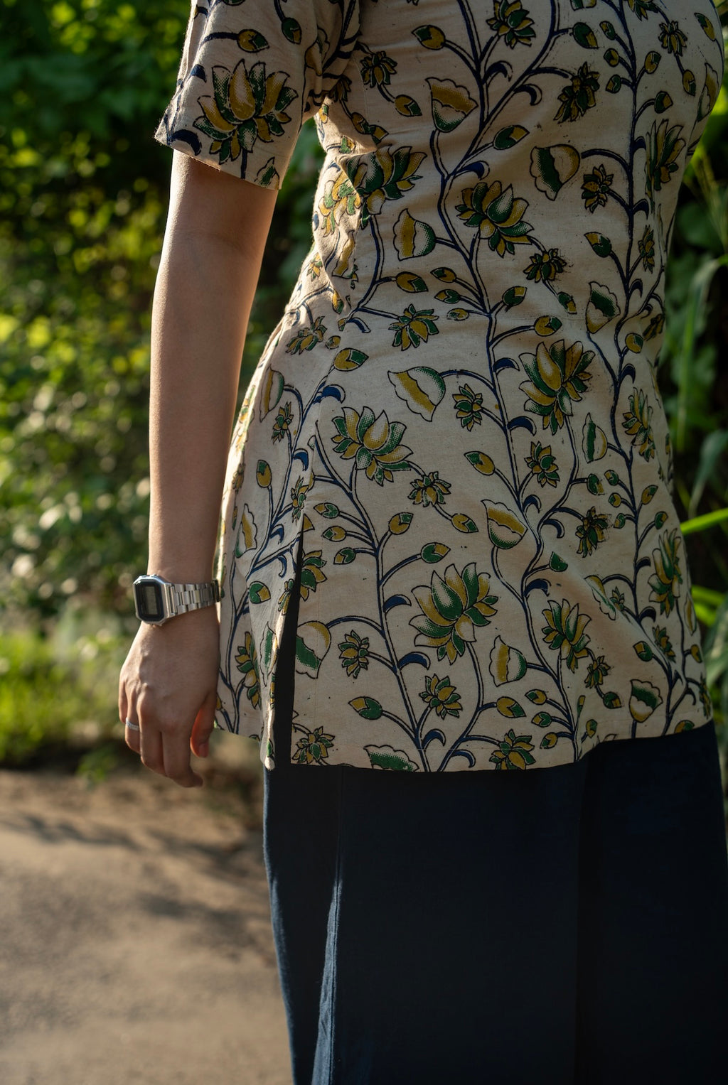 Kalaabam Floral Cotton Short Top