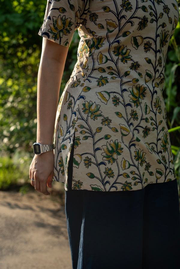 Kalaabam Floral Cotton Short Top