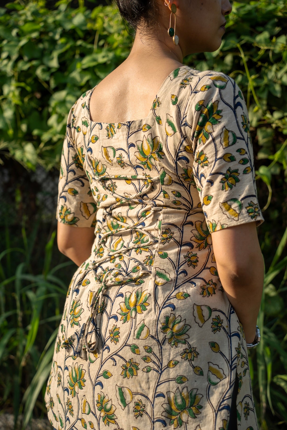 Kalaabam Floral Cotton Short Top Secondary image