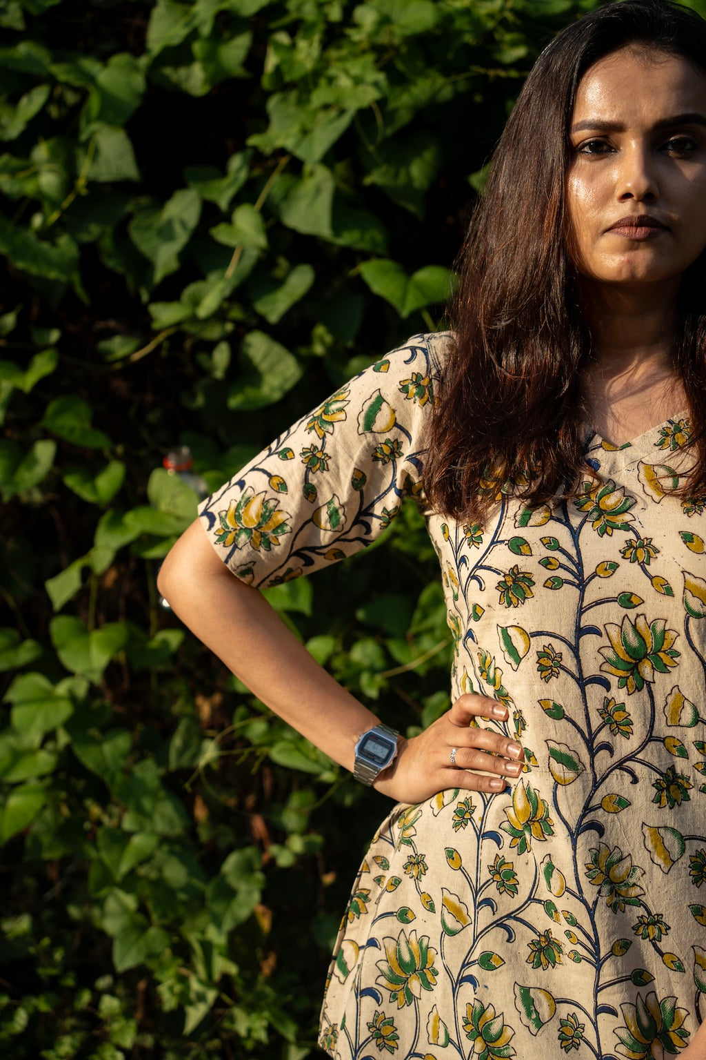 Kalaabam Floral Cotton Short Top